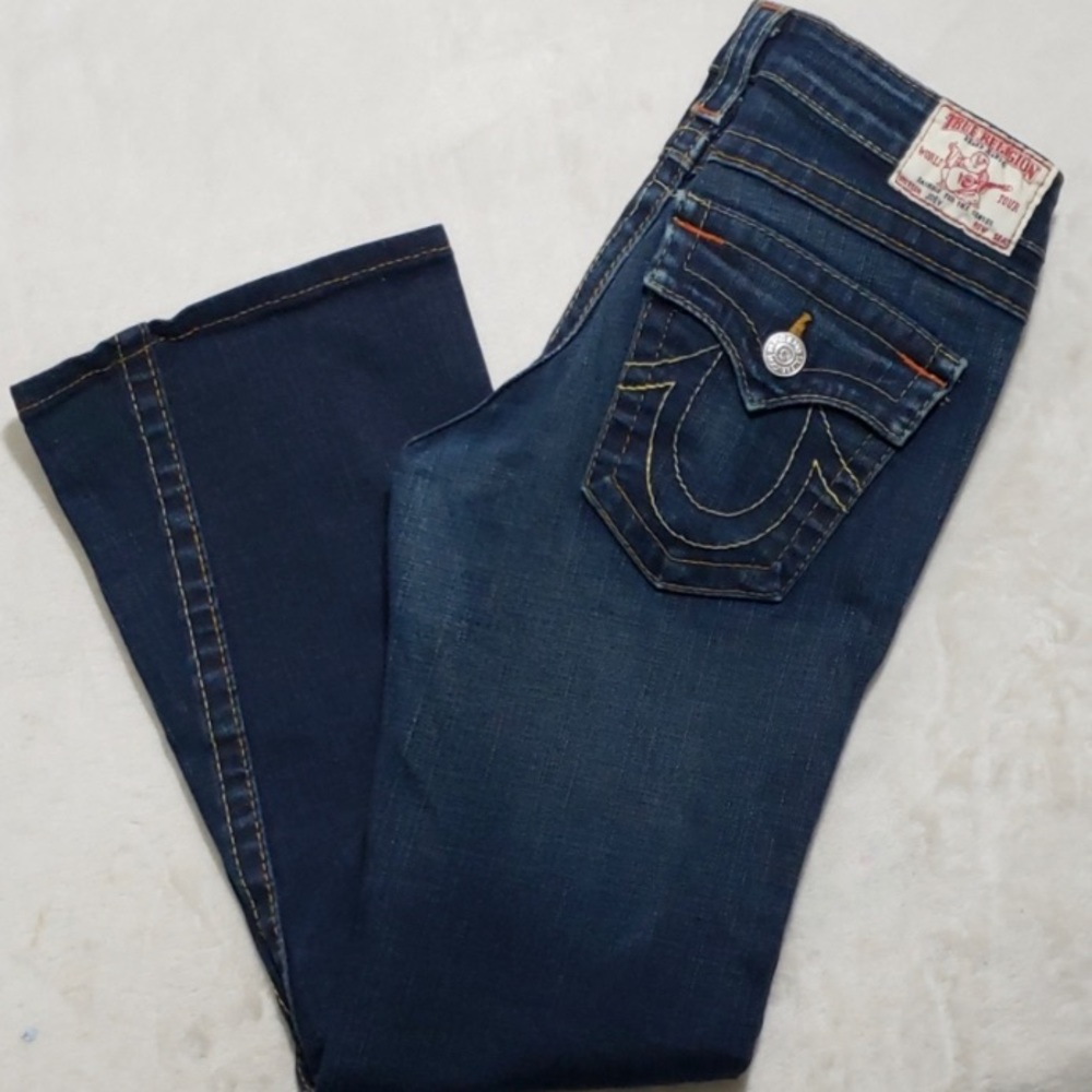 Size 28 True Religion Jeans Joey Dark Wash Flares